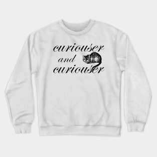 Lispe Curiouser and Curiouser Cheshire Cat Crewneck Sweatshirt